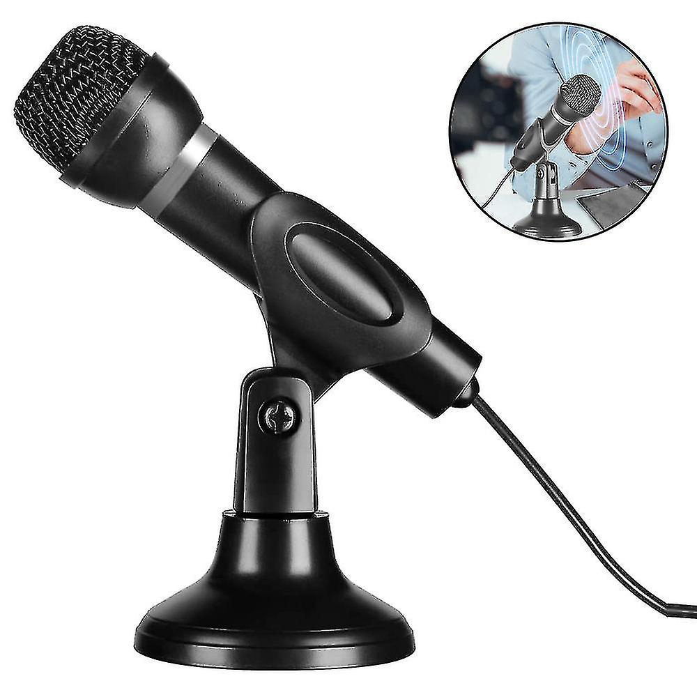 Wired Desktop Vertical Microphone With Base For Recording Gaming