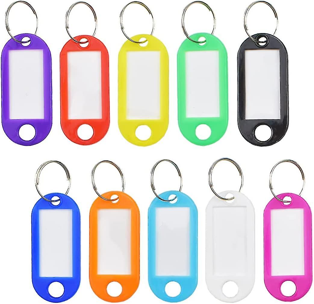 Key Tags With Split Ring 20 Pcs Iave Key Fobs Labels Id Keyring Tags