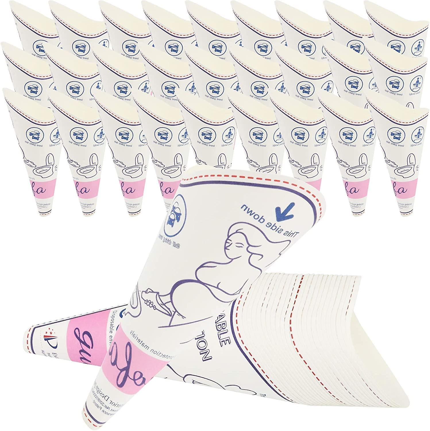 28pcs Disposable Female Urinal - Portable Standing Pee Funnel