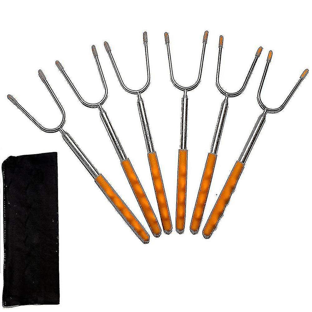 6-pack Stainless Steel Telescoping Grilling Forks