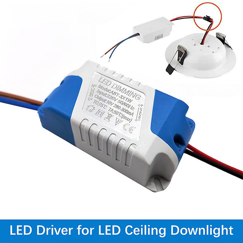 Led driver strømforsyning for dimbar LED innfelt tak ned lys 1-3w