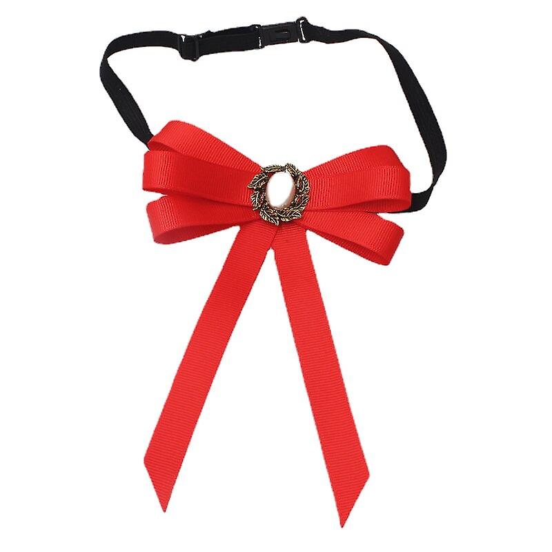 新しいスレッドリボン蝶ネクタイブローチ韓国の大学スタイル女性の制服シャツデイリーウェアアクセサリー模造真珠蝶ネクタイ