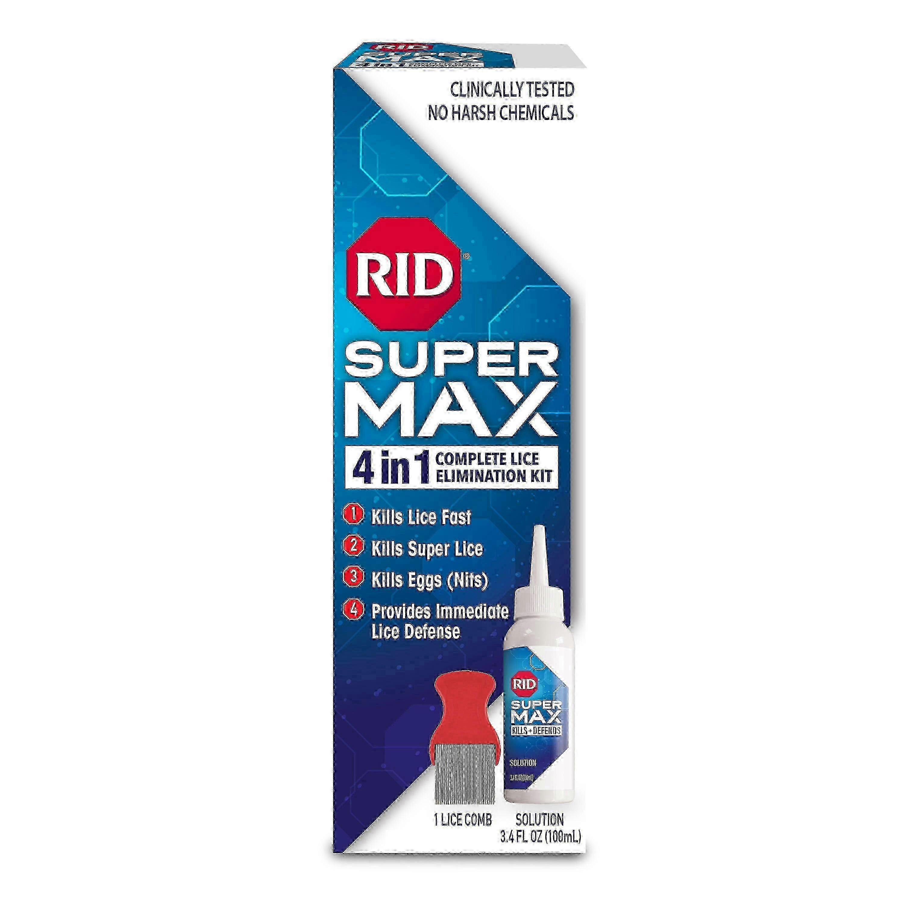 Rid Super Max 4-in-1 Lice Elimination Kit, 1 Ea