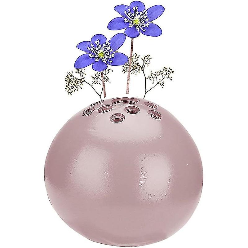 Resin Ball Base Small Handmade Vase Flower Stone Table Decor