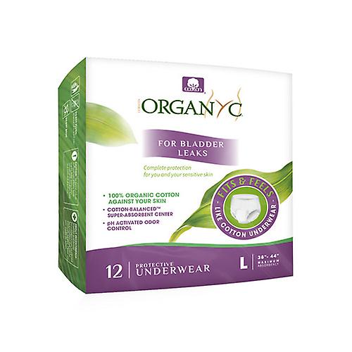 Organyc Protective Underwear- Size Large, 12 Count