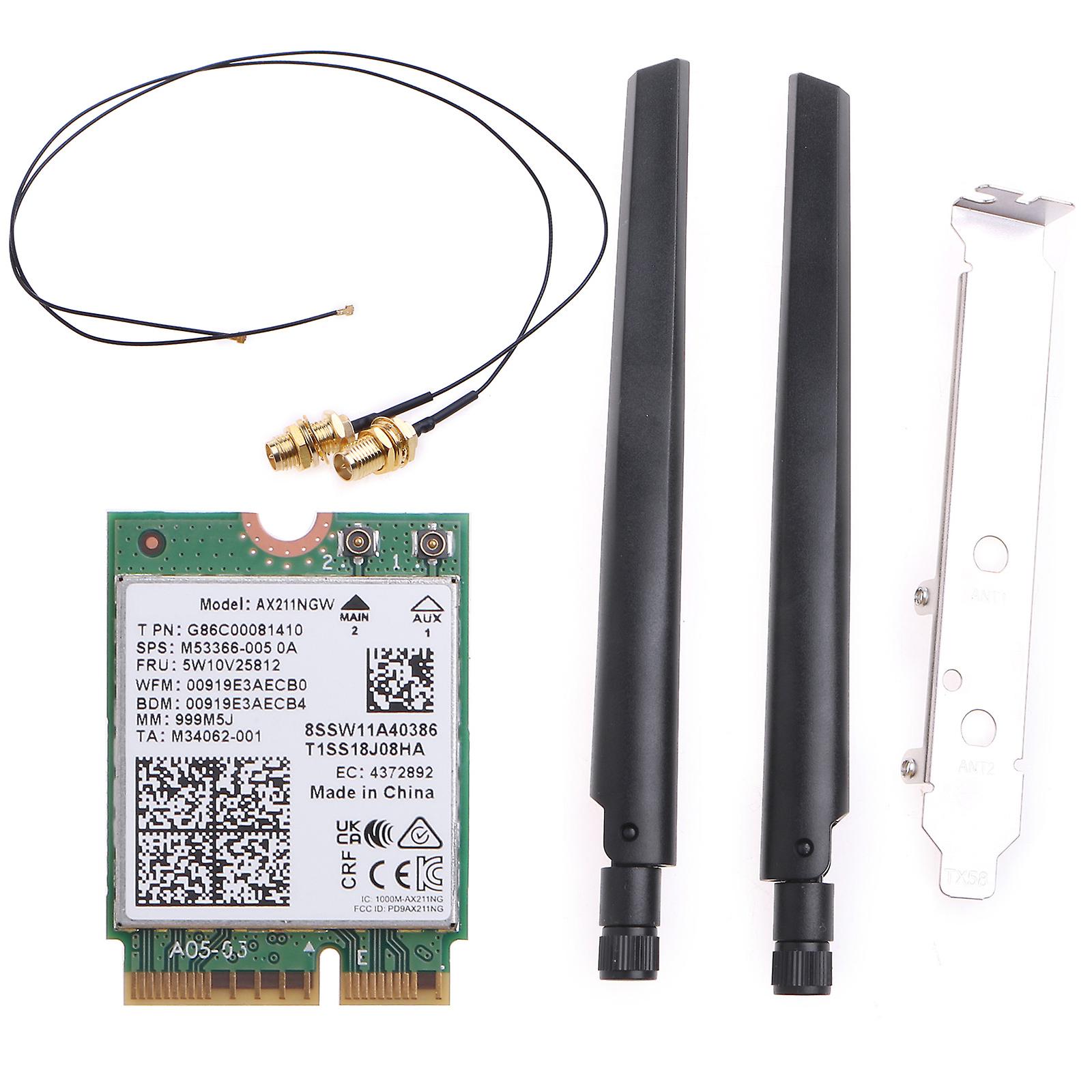 AX211NGW M2 CNVio2 for Key Wireless Card WiFi 6E Desktop Kit 2.4/5G 802.11ac Ada