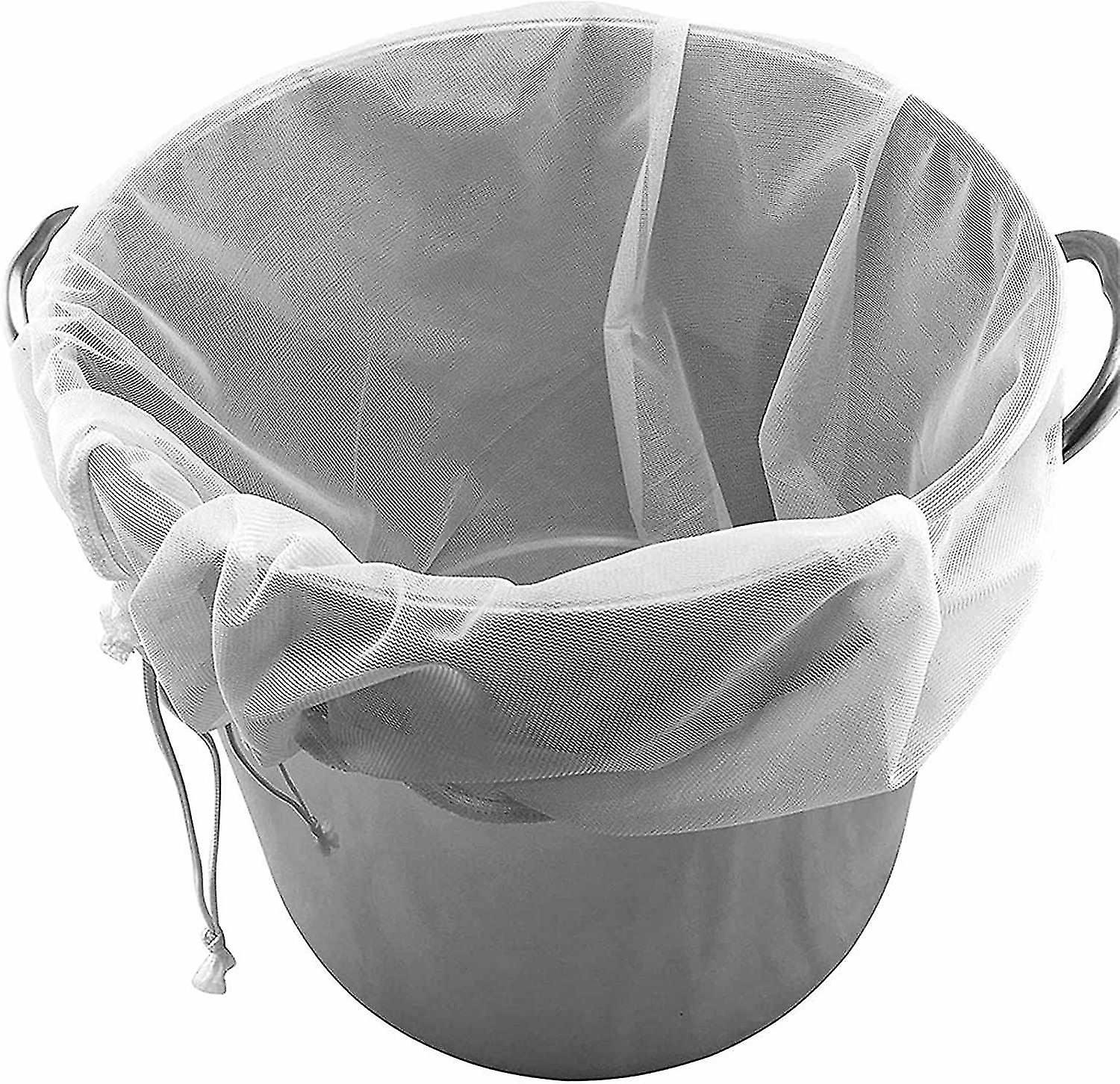 2pcs Brewing Bag, Homemade Beer Filter Bag For Brewing Boiling Malt, Reusable Fine Mesh Bag For Frui