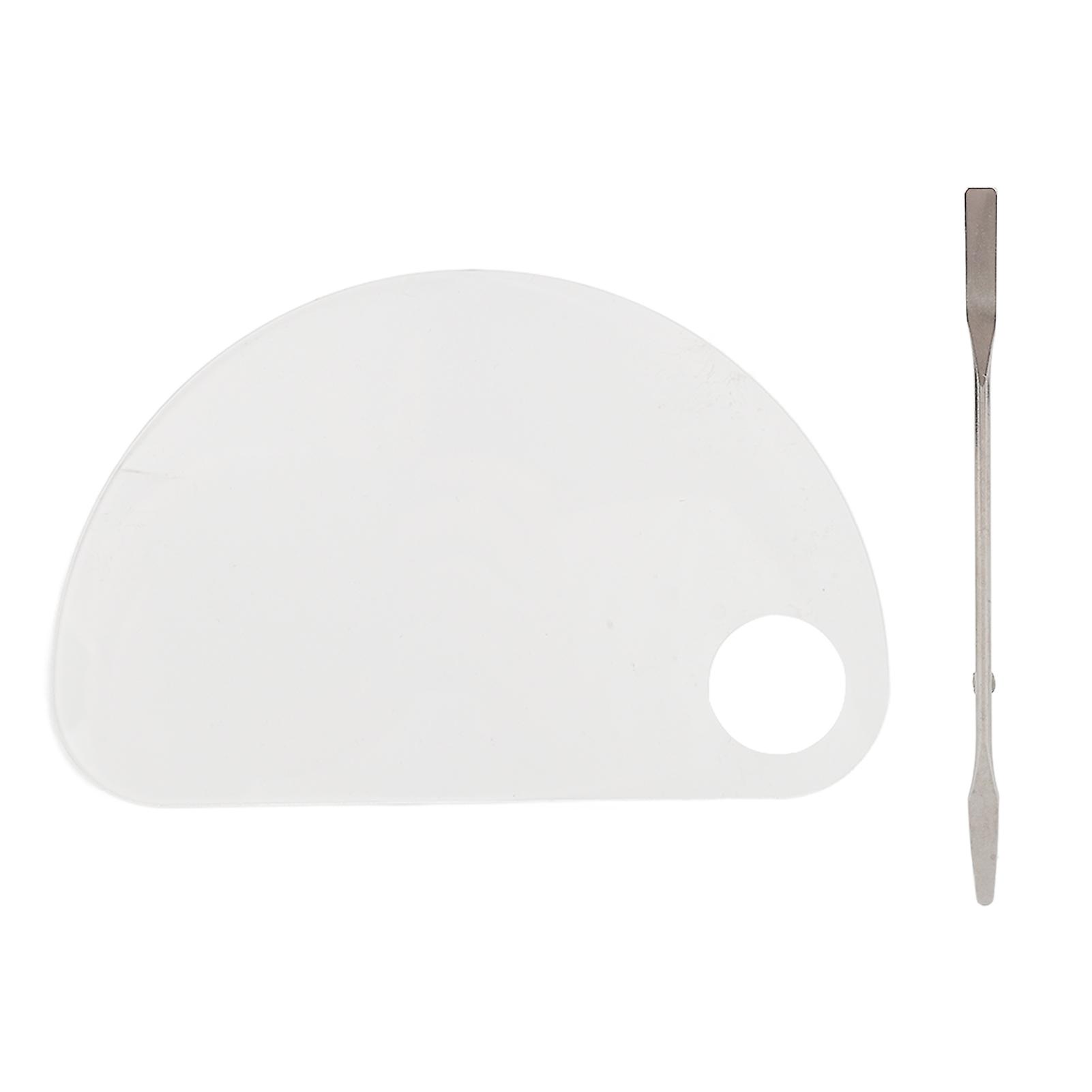 Paint Pallet Acrylic Transparent Semi Circular Avoiding Pollution Smooth Surface Paint Mixing Palette