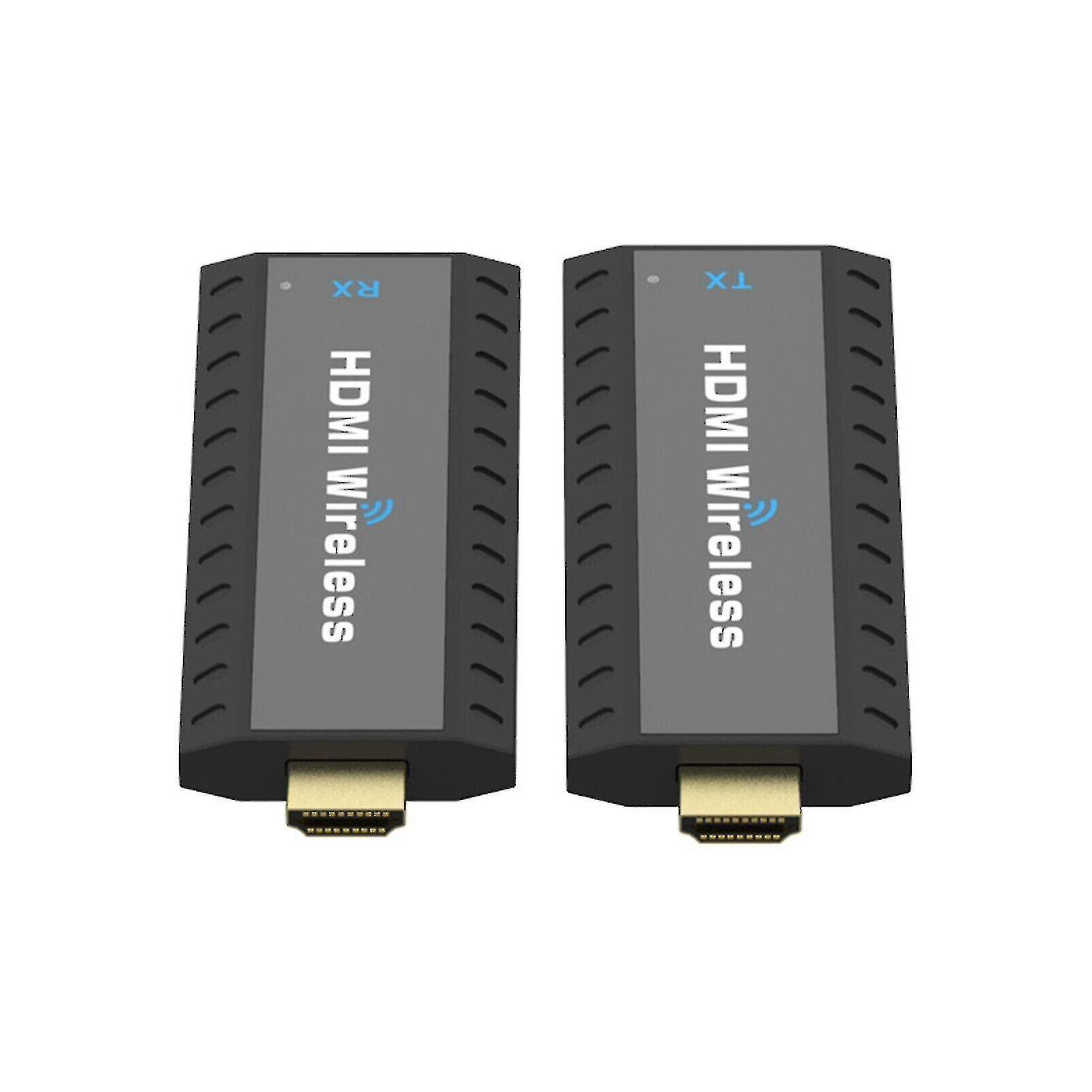 Wireless Hdmi Extender Video Transmitter Receiver Screen Mirror 1 Pc To 2 Tv