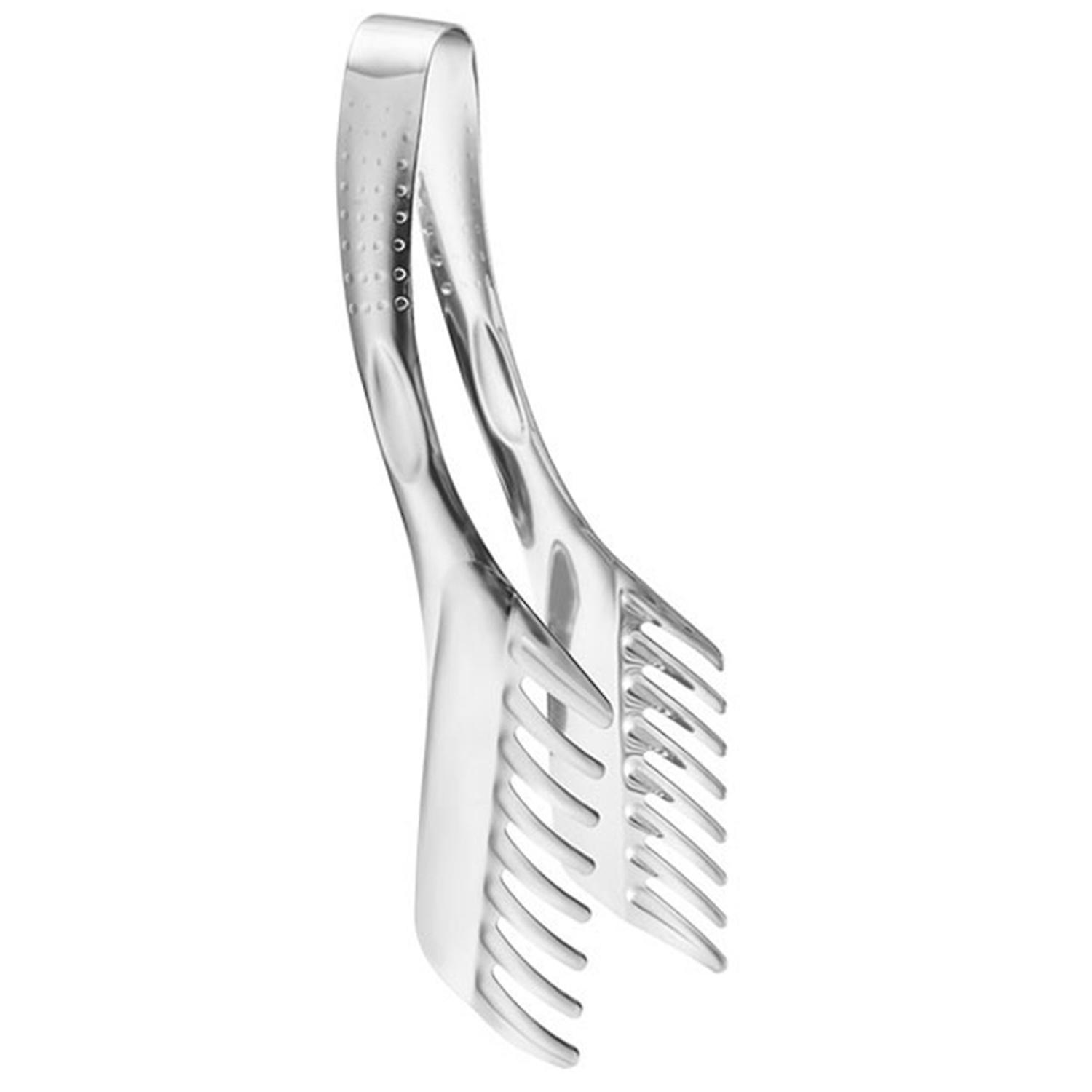 Barbecue Tong Comb-shaped Anti-rust Heatproof Mirror Polish Comfortable Grip Clip Non-slip Dinner