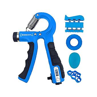 5pack Grip Strength Trainer Kit Adjustable Count Hand Grip Set With Finger Exerciser Hand Extension Exerciser Blue