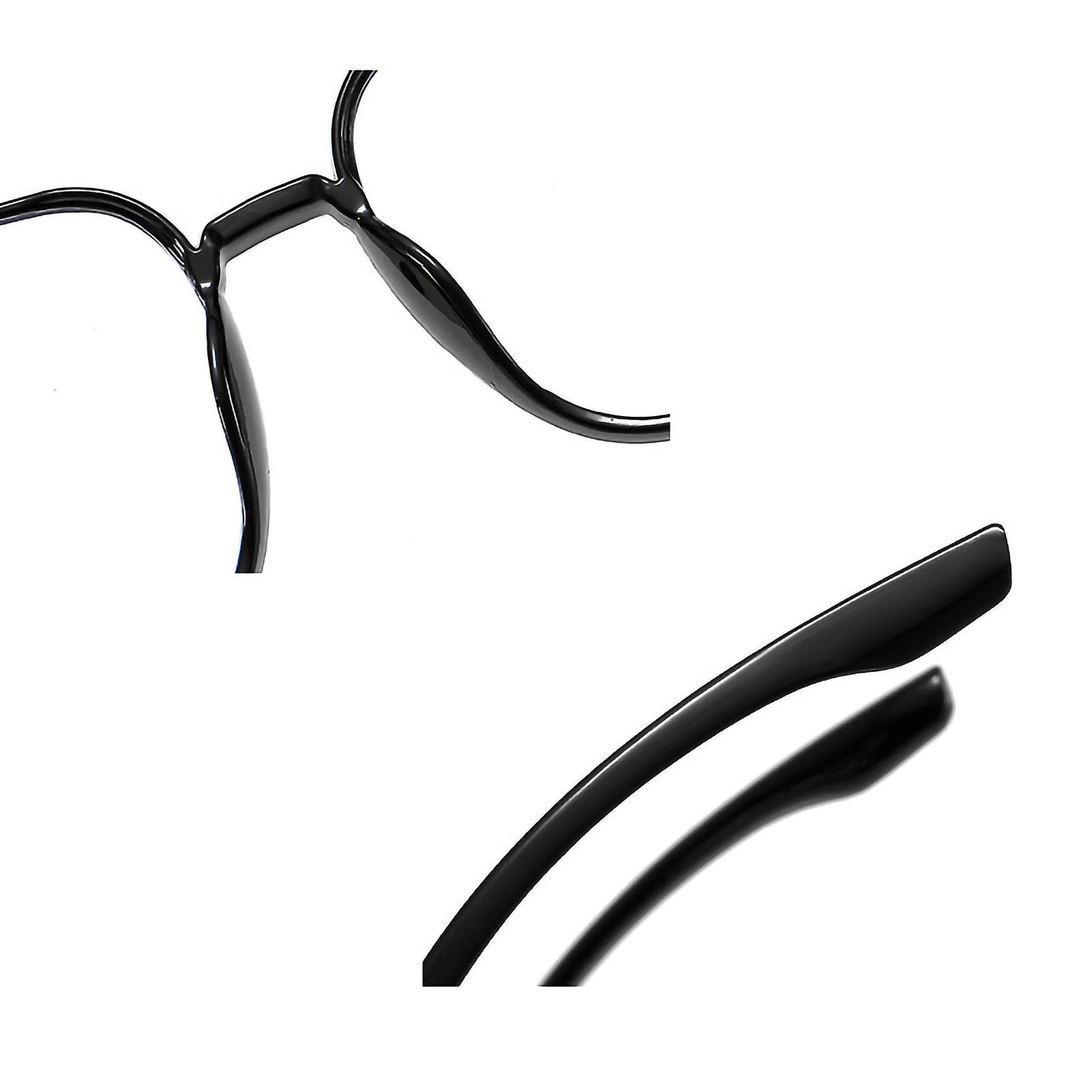 Blue Light Blocking Polygon Eyeglasses PC+Silicone Lightweight Black