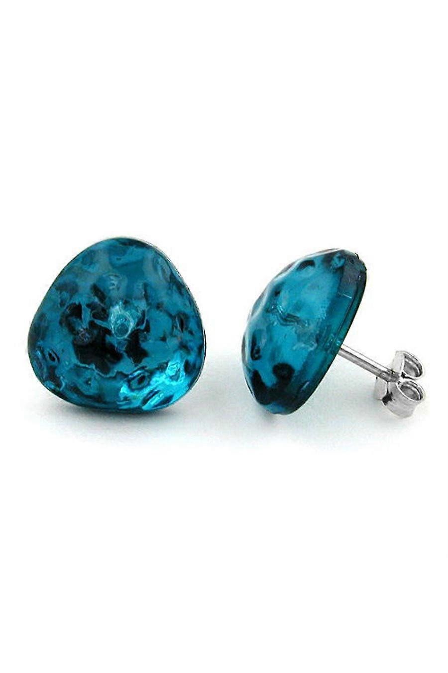 Stud Earrings Turquoise Transparent - Gl02593