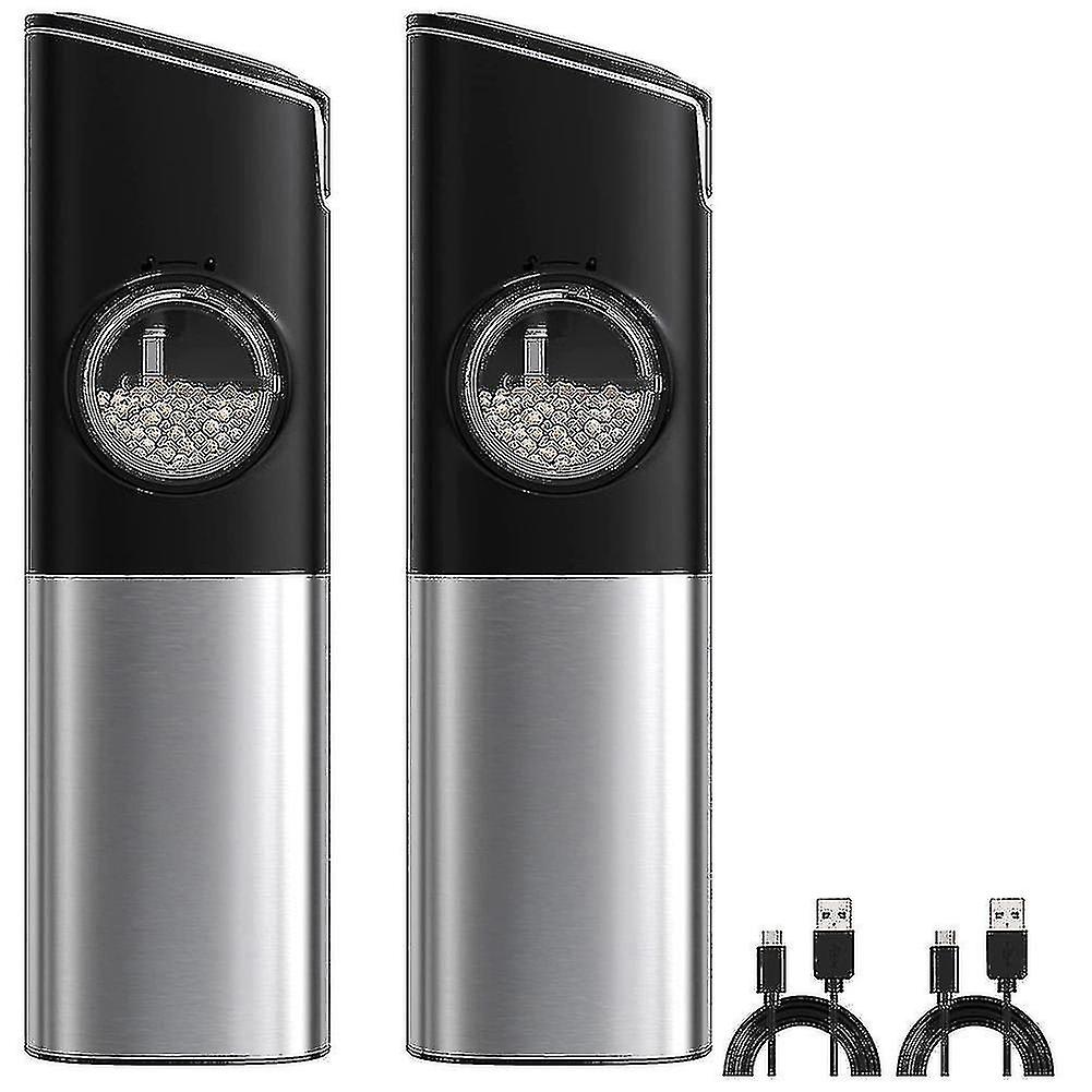 Rechargeable Automatic Salt And Pepper Grinder Set With Safety Switch, Electric Gravity Pepper Grin
