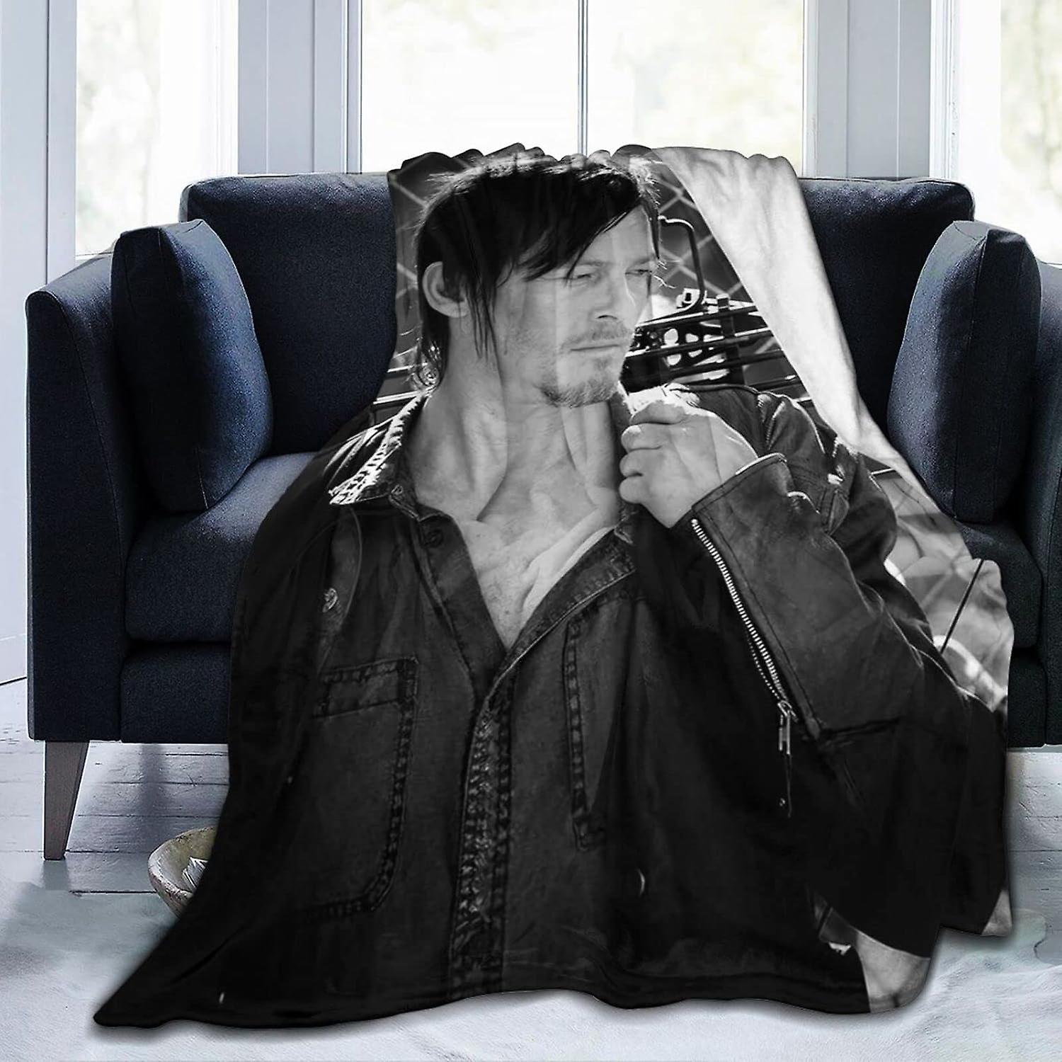 Norman Reedus Daryl Dixon 3D-tryck Lamm Plysch Sängkläder Dekor för vardagsrum Sovrum Sovsal Dekor ABD14712