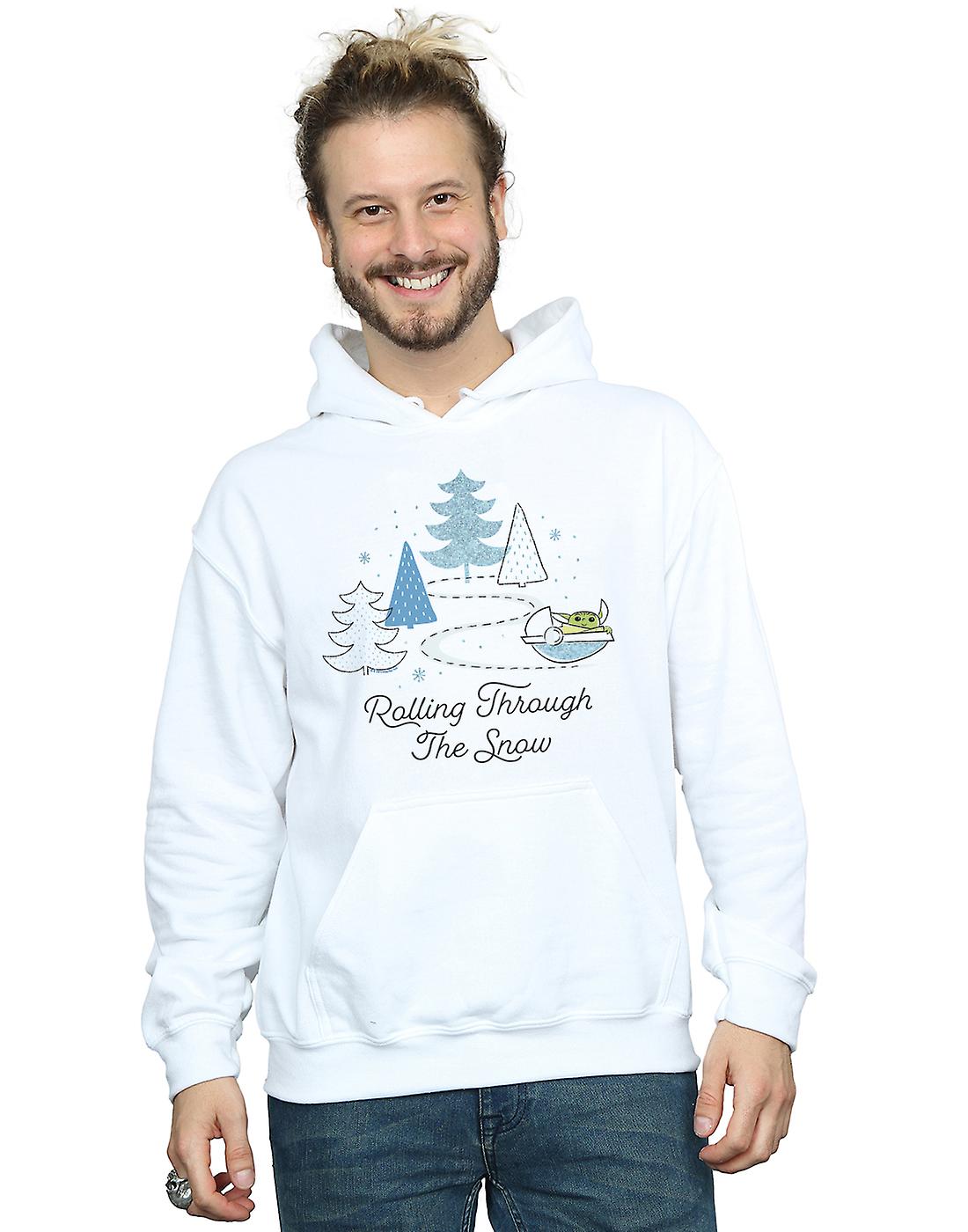 Yıldız Savaşları Erkekler'kar hoodie yuvarlanan Mandalorian