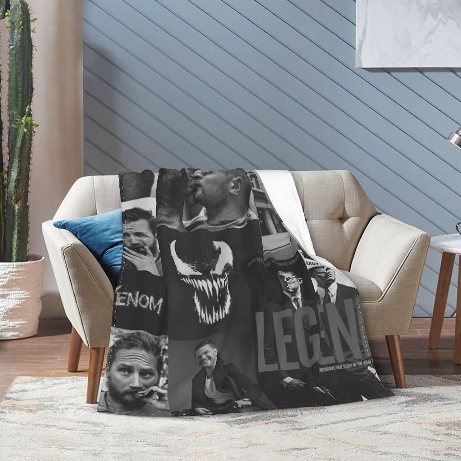TR1616 Tom Actor Hardy Blanket Ultra Soft Flannel Fleece Lightweight Throw Blankets Warm Air Conditioning Blanket for Couch Sofa Bed