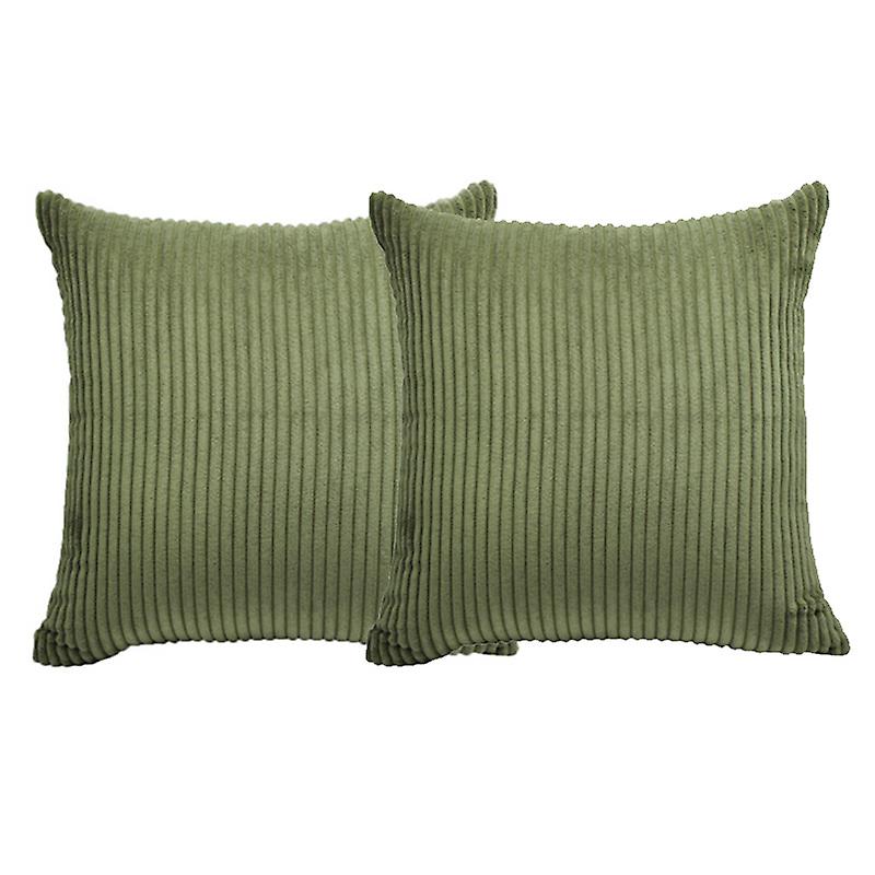 2PCS Cushion Covers Soft Corduroy Decorative Square Cushion Cases for Sofa Car
