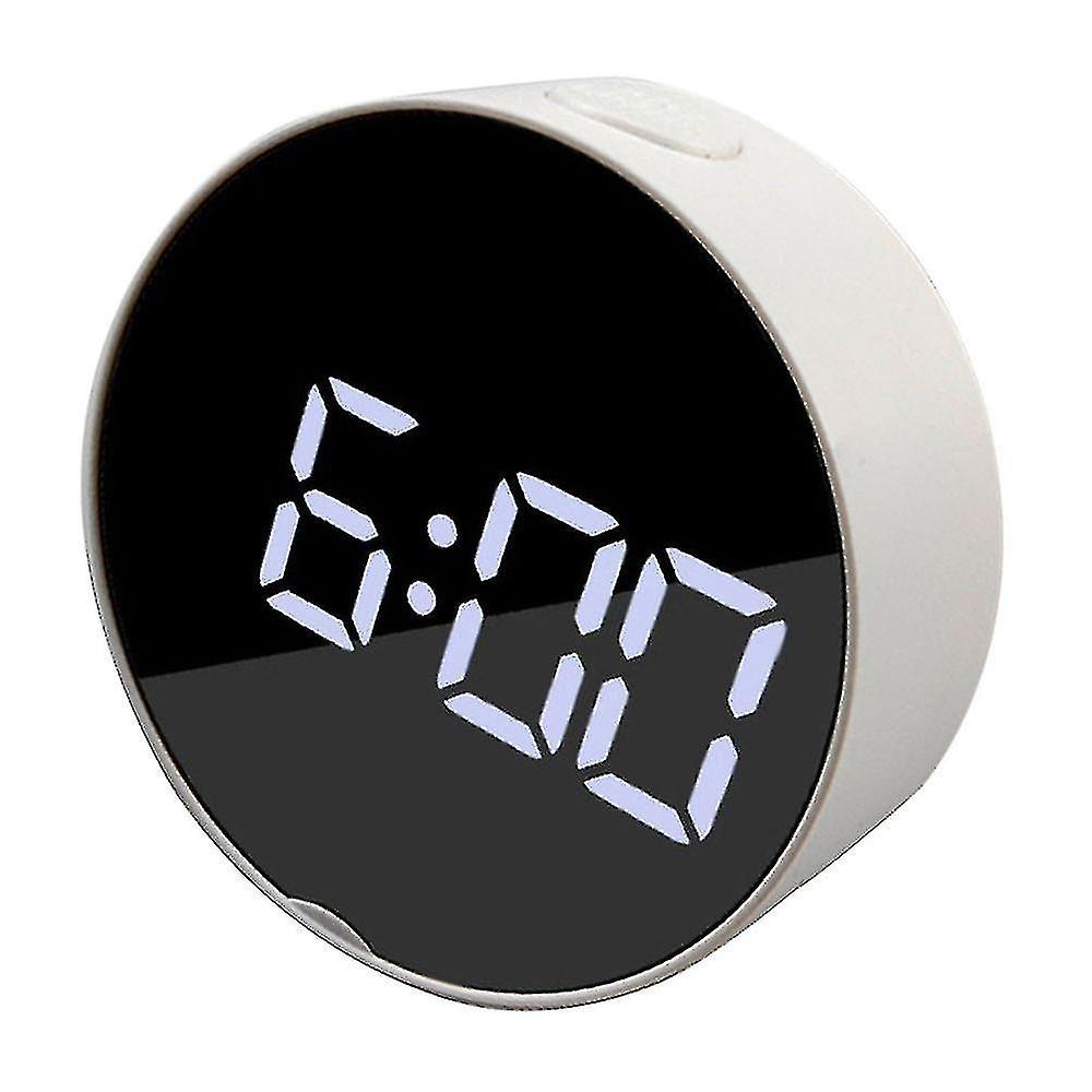 LED large screen bedside alarm clock digital clock black frame white light