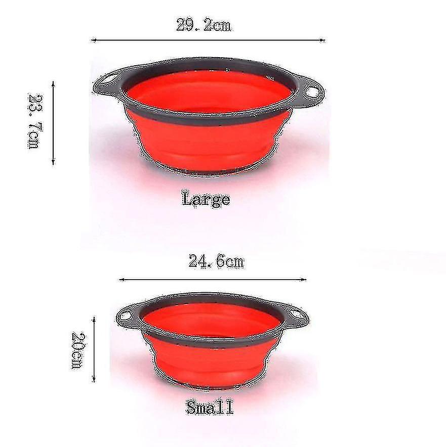 Foldable Silicone Colander- Collapsible Washing Basket with Draining Strainer