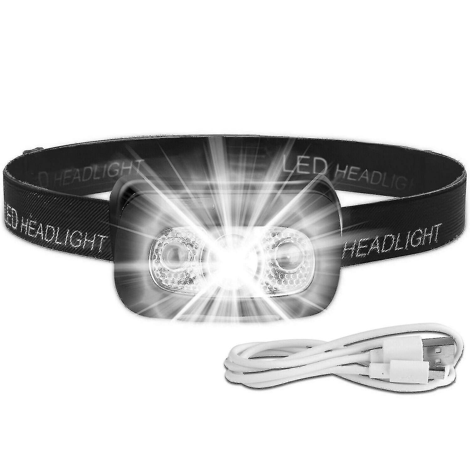 Led Headlamp Usb Rechargeable Flashlight Waterproof Headlamp Flashlight Camping