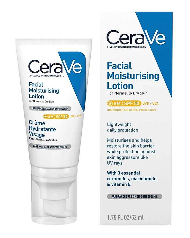 CeraVe Facial Moisturising Lotion AM SPF 50 Normal to Dry Skin 52ml
