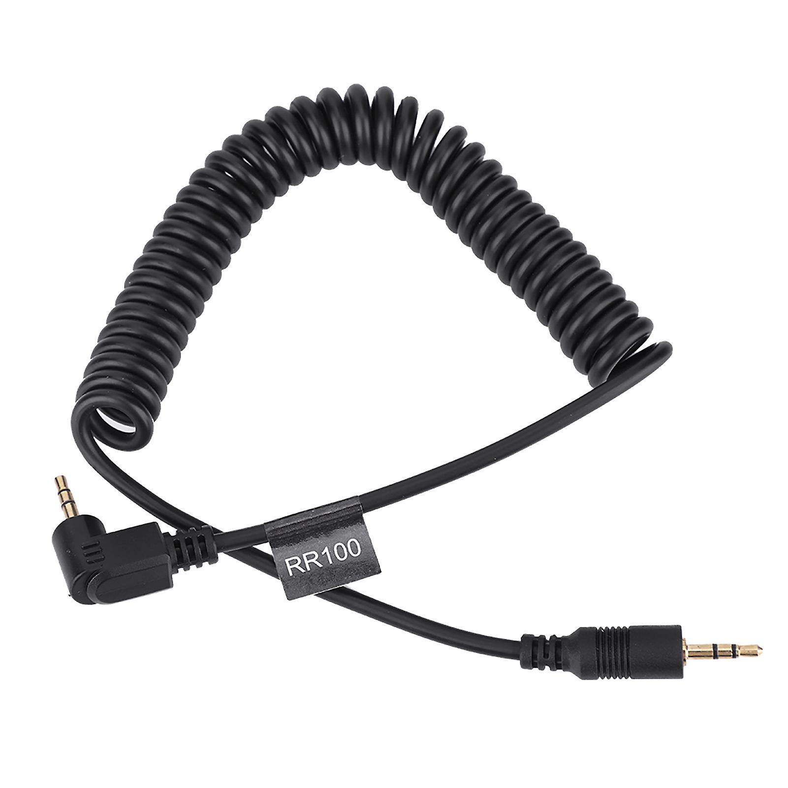 RR100 Camera Shutter Flash Trigger Cable Spring Wire Black 35cm/1.5m