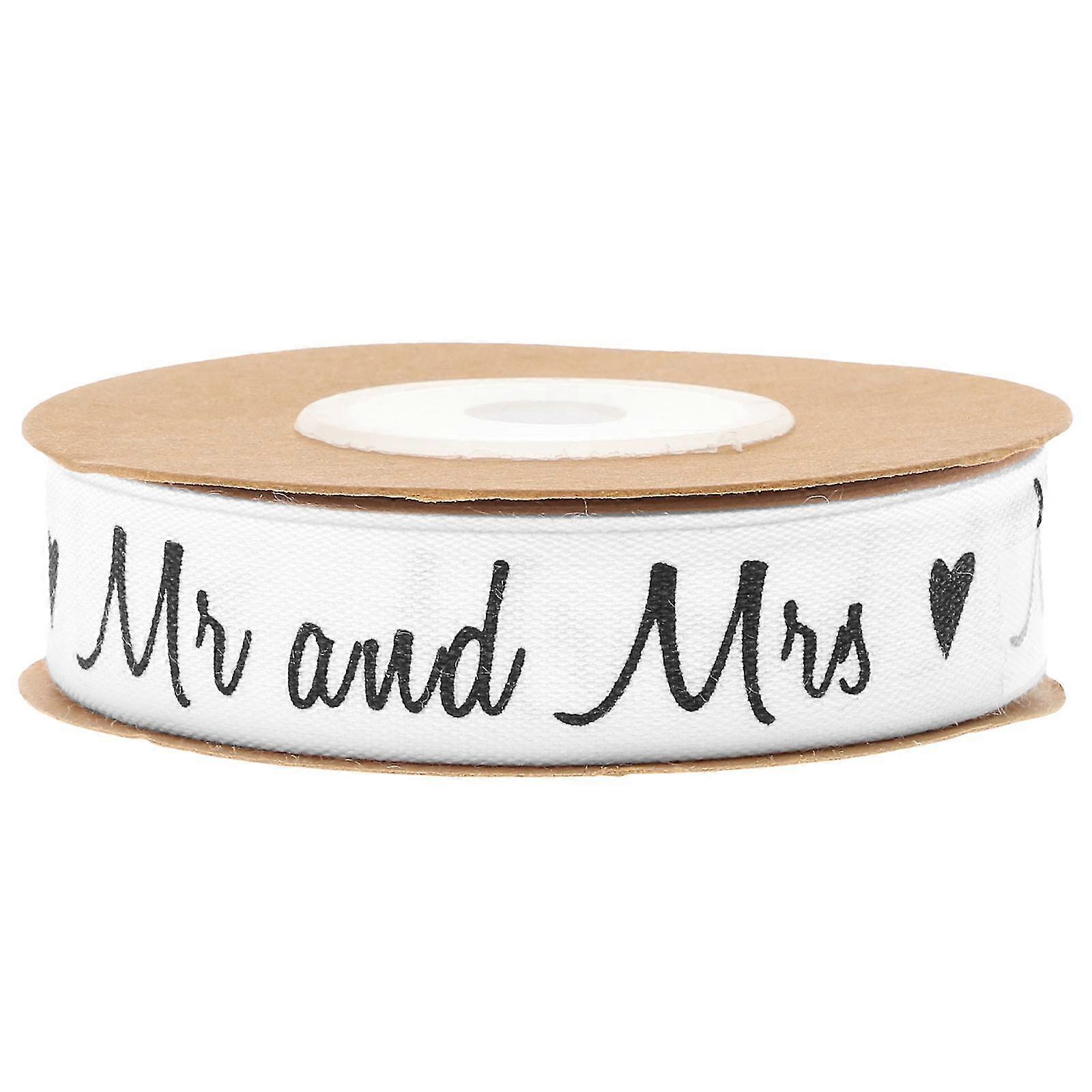 Delicaat lint cadeau verpakking lint katoen DIY lint creatieve lint lay-out voor bruiloft partij tuinieren ambacht (meneer en mevrouw) Z