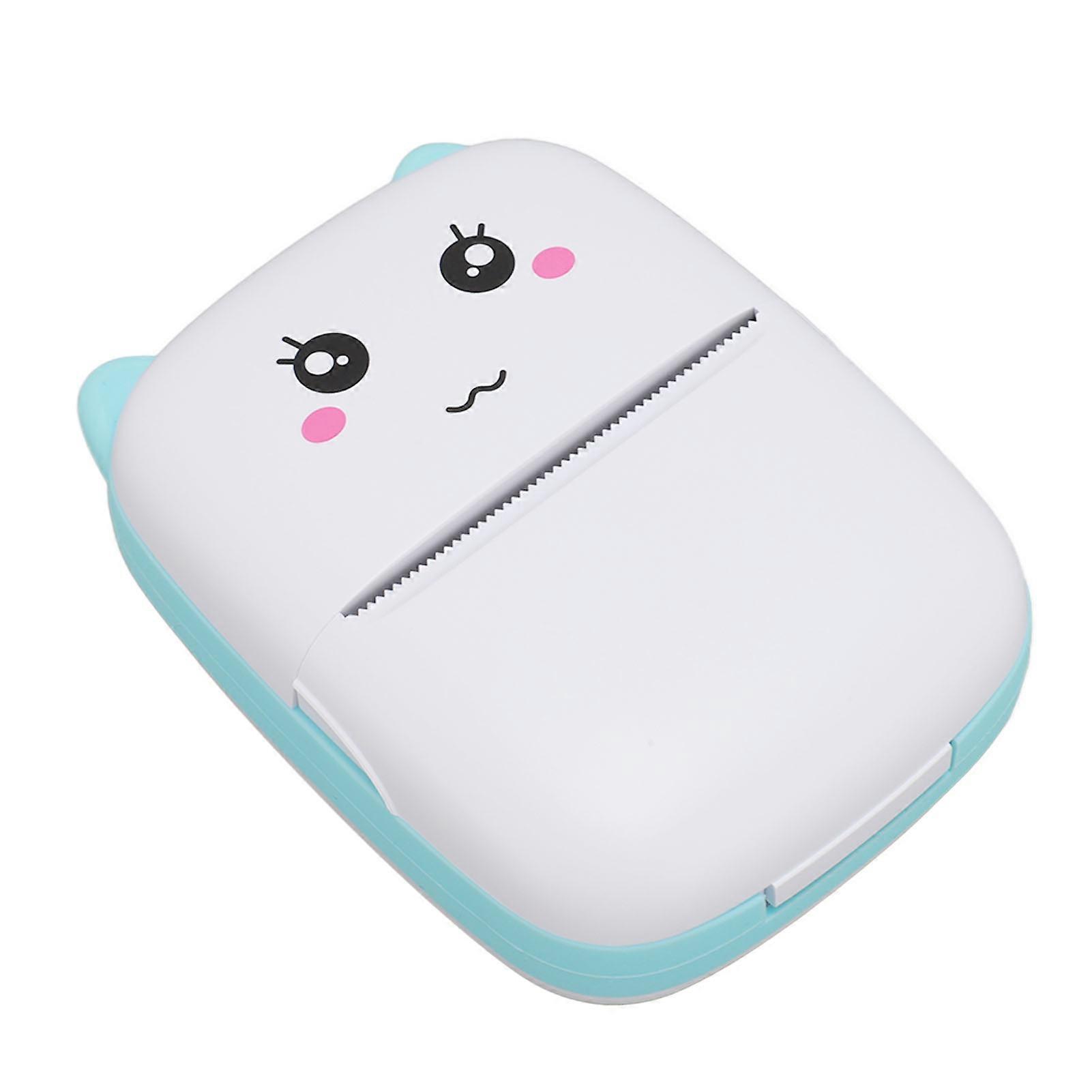 Mini Thermal Printer Portable Bluetooth Pocket Phone Printer for Students Wrong Questions Photos Blue 