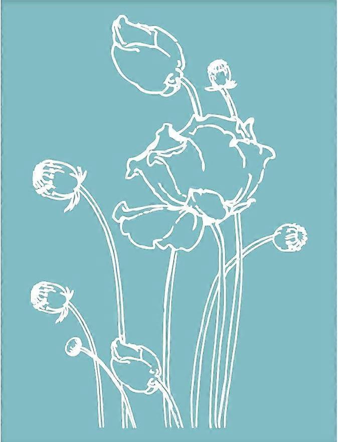 Self-Adhesive Silk Screen Printing Stencil Reusable Pattern Stencils