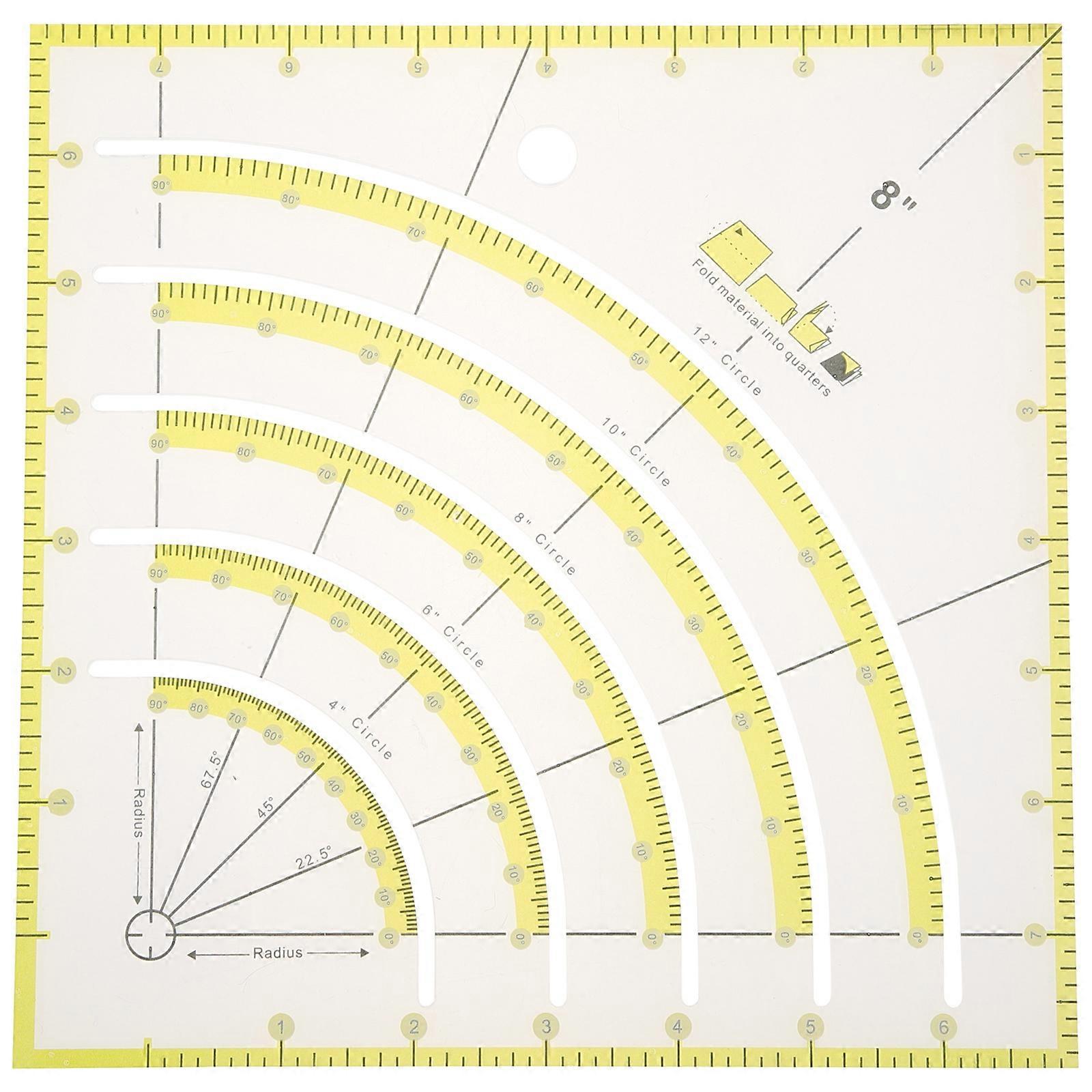 Quilting Ruler Multi-functional Acrylic Ruler for Cutting Fabric Sewing Supply