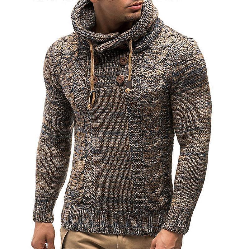 Menn Winter Casual Langermet Turtleneck hettegenser