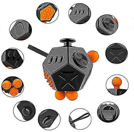 12 Sides Fidget Toy Cube, Decompression Cube with Sensory Finger-115