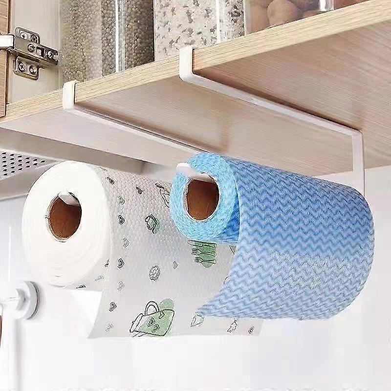 Paper Towel Holder Dispenser Under Cabinet Paper Roll Holders (NO Drilling) for Kitchen