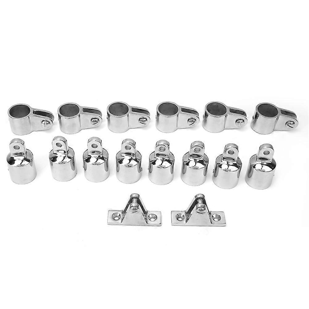 16 Pcs 3-Bow Bimini Top Accessory Hinge Mount Jaw Slide Bimini Top Eye End Kit 25mm/1in YEMAA