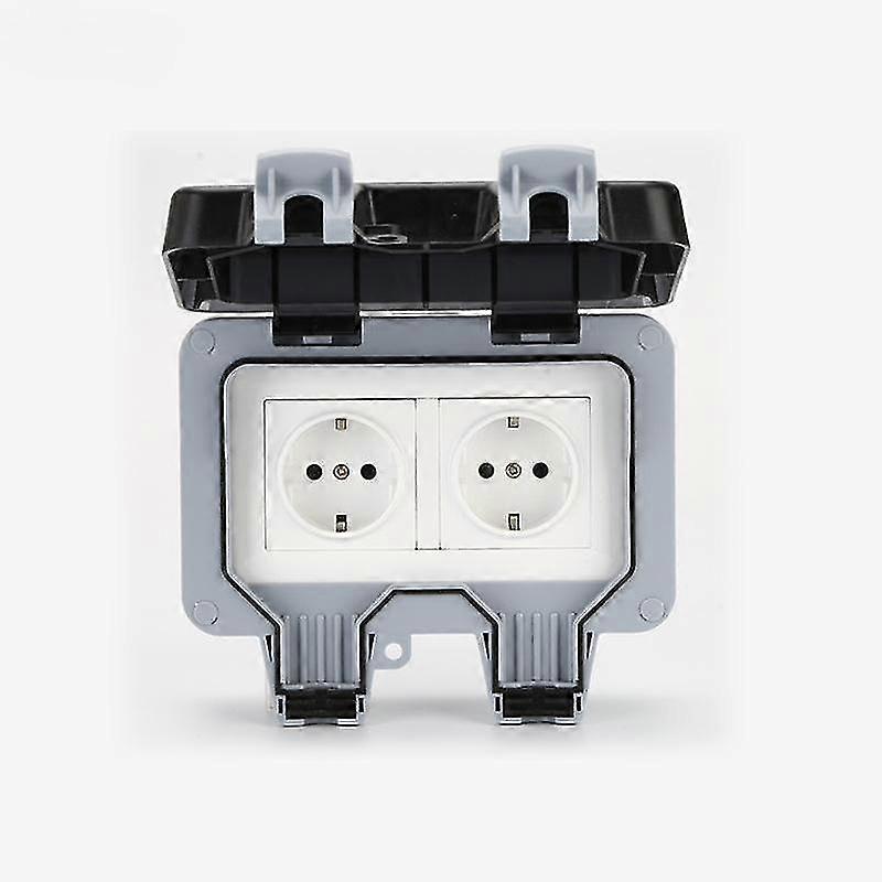 Waterproof Socket Double Outdoor Electrical Socket Ip66 Waterproof Wall Socket 16a