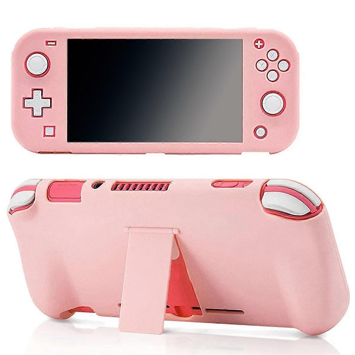 Pink Protection Case for Switch Lite with Kickstand Hard Case for Switch Lite Games Console with St