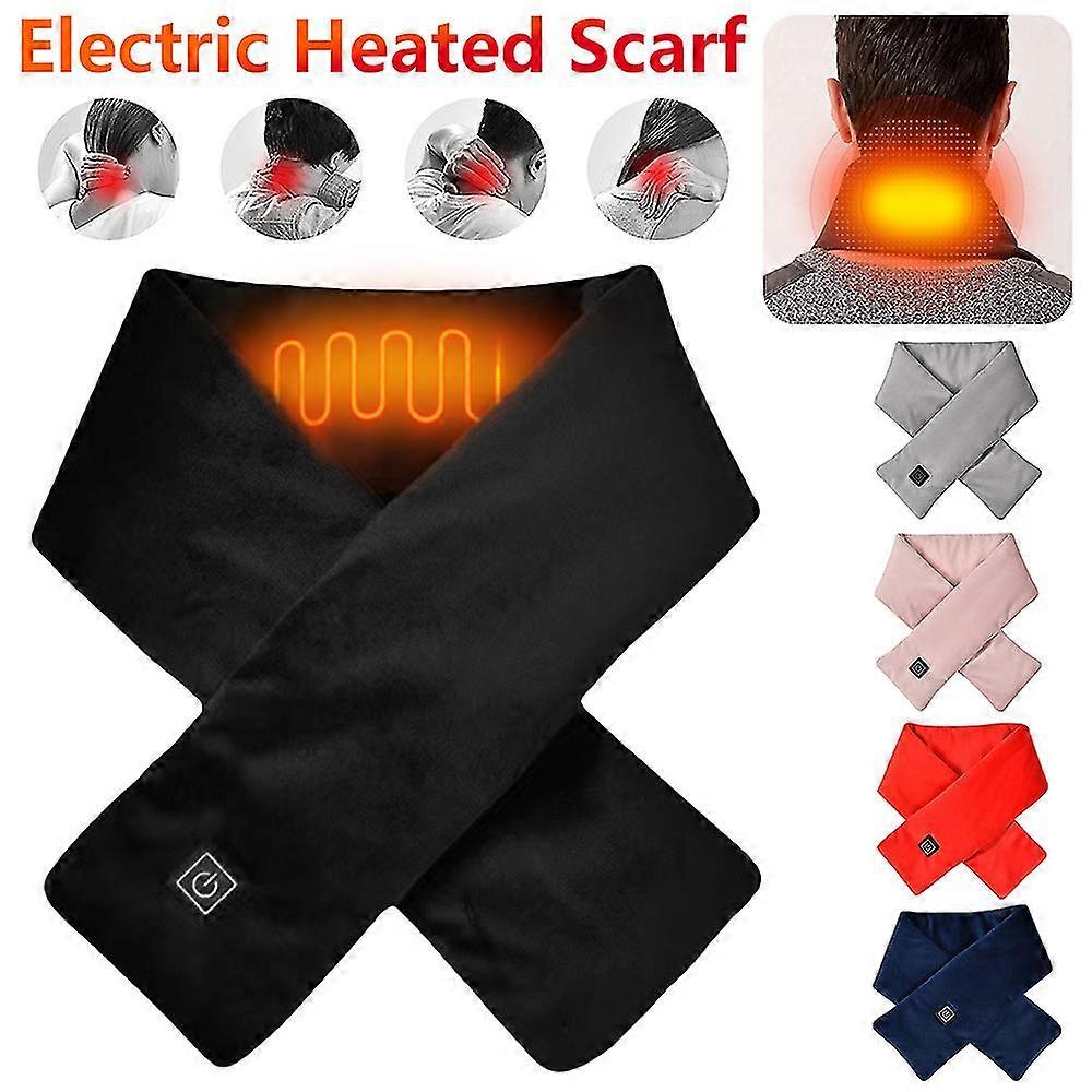 Electric Heated Winter Scarves Adjust Temperature Heating Neckerchief Comfortable Usb Charging Collar Scarves Shawl Neck Warmer
