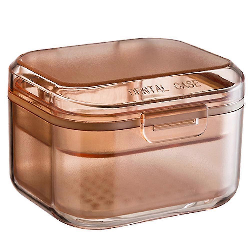 Potable Denture Case, Denture Bath Box,denture Cup With Strainer