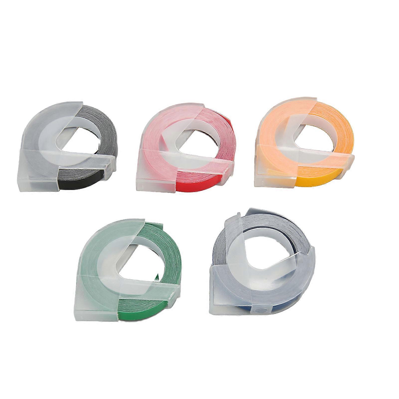 5 قطع شريط صانع الملصقات 9 مم عرض 9.8 قدم طويل مقاوم للماء مقاوم للزيت رقاقة تحديد الشريط ل 12813 12814 النوع أ