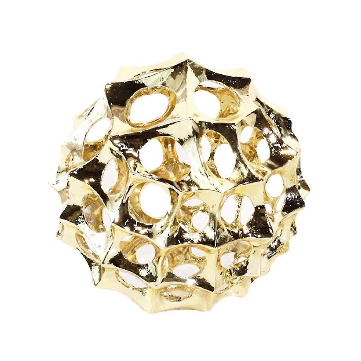 Modern Simple Metal Hollow Ball Round Ball Spike Golden Geometric Abstract Crafts Ornaments Home De