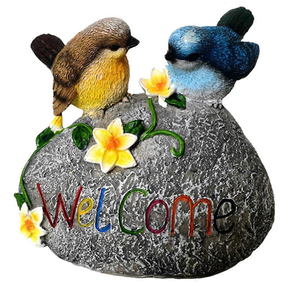 Resin Bird Welcome Decoration Garden Outdoor Simulation Sculpture Home Crafts