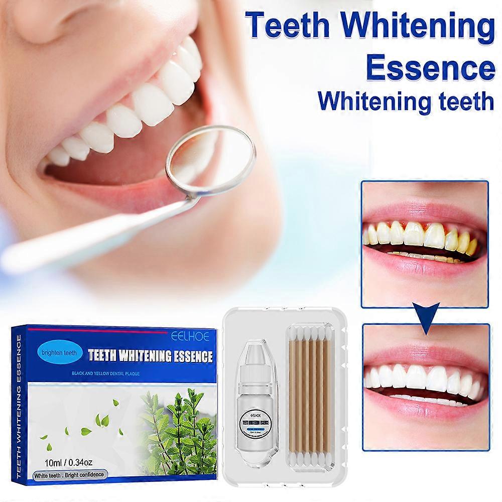 Teeth Whitening Essence Tooth Brighten Liquid With Cotton Swabs Dental Cleansing