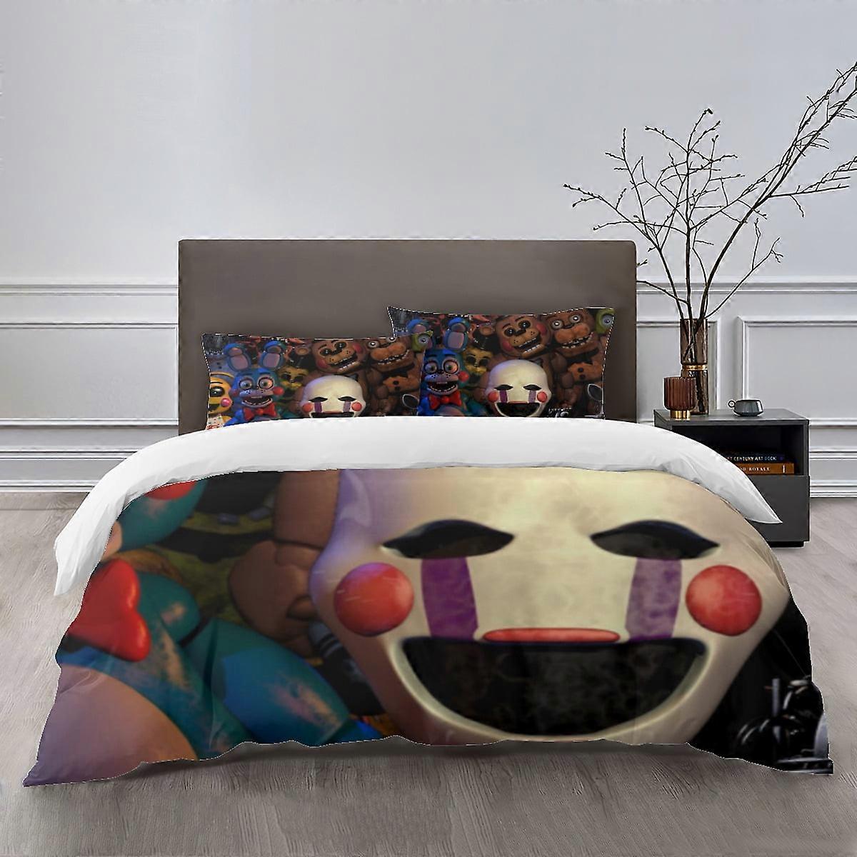 ملاءات السرير g1512 خمس ليال في أطقم فراش فريدي غطاء لحاف كرتوني للسرير خفيف الوزن 3 قطع مجموعات رهان للأطفال الأولاد والبنات (1 غطاء لحاف و 2 باي