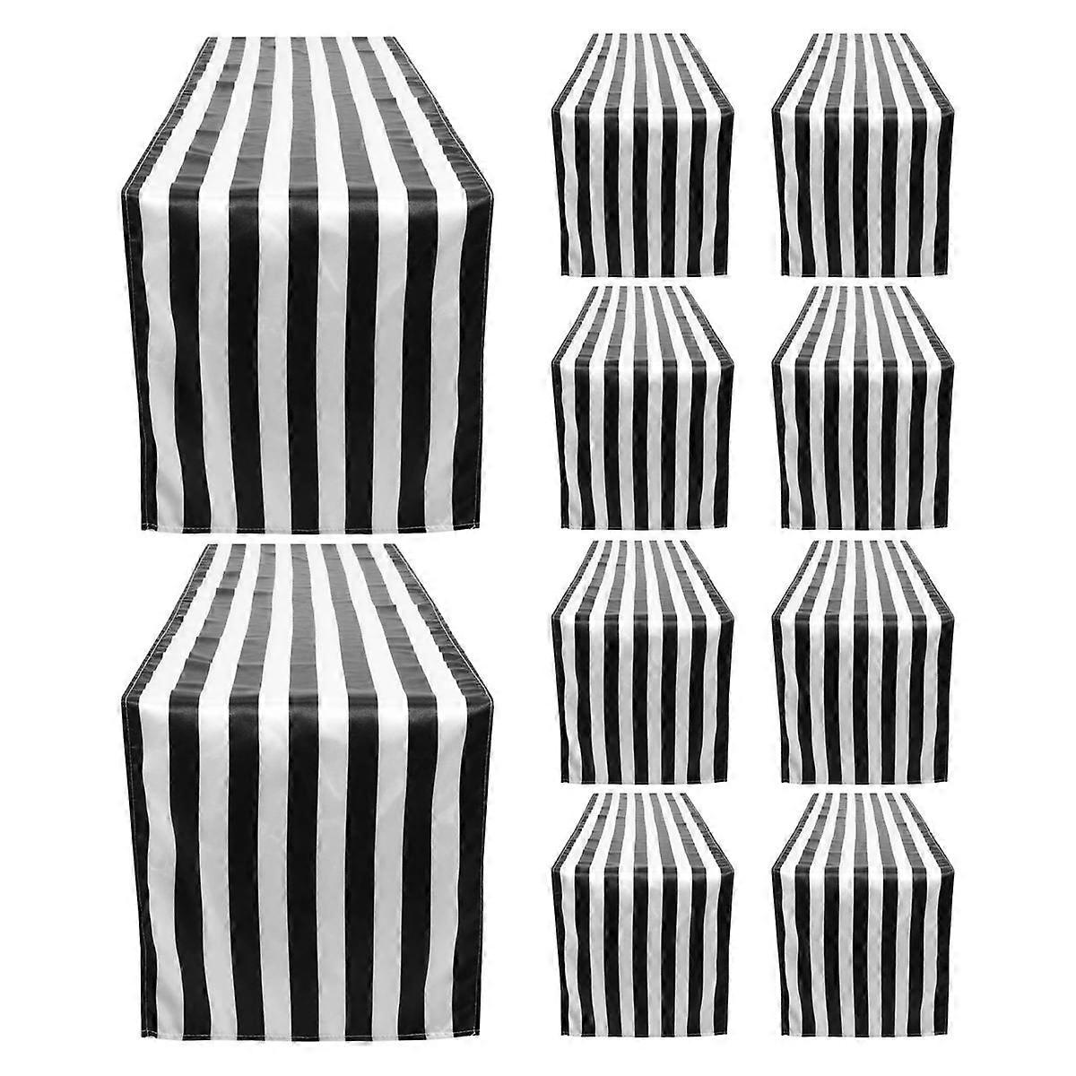 10 Pack Table Runner Polyester Table Decor Classic Striped Table Runner Modern Elegant Design
