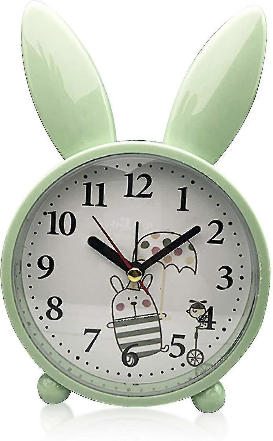 Children's Alarm Clock, Alarm Clock, Rabbit Alarm Clock, Classic Analog Alarm Clock, Alarm Clock, Non-ticking, Rabbit Alarm Clock, Children's Alarm Cl