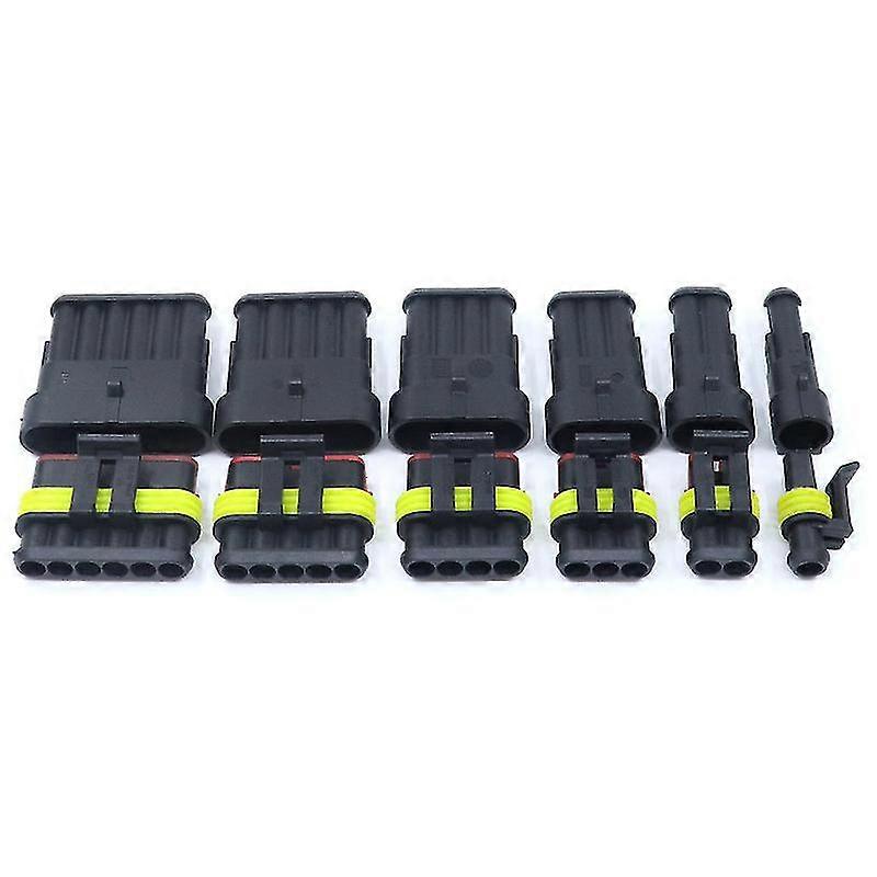 10pcs Connecteur Tanche Automobile Srie 1.5 Amp Mle Et Femelle Avec Cble, (4 Trou)