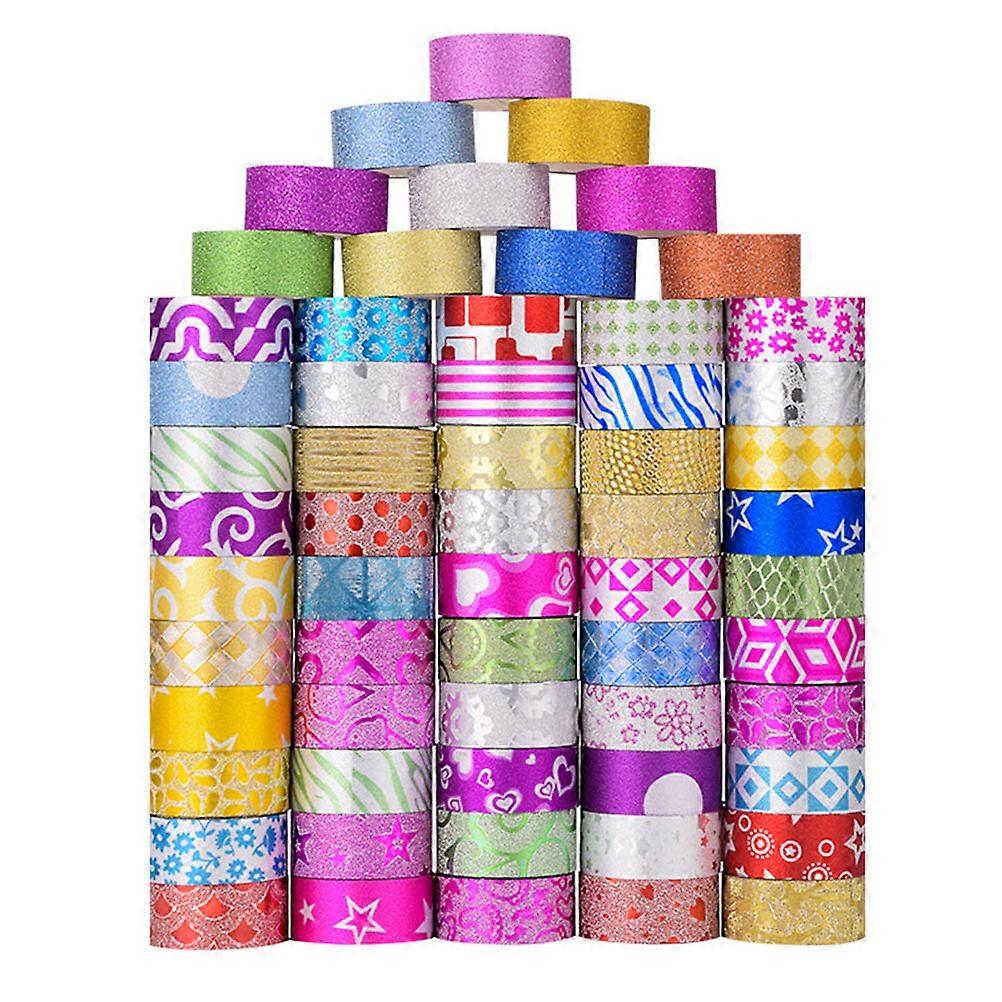 60 Rolls Printing Washi Tape Decorative Masking Tapes Sticker (3m/roll)