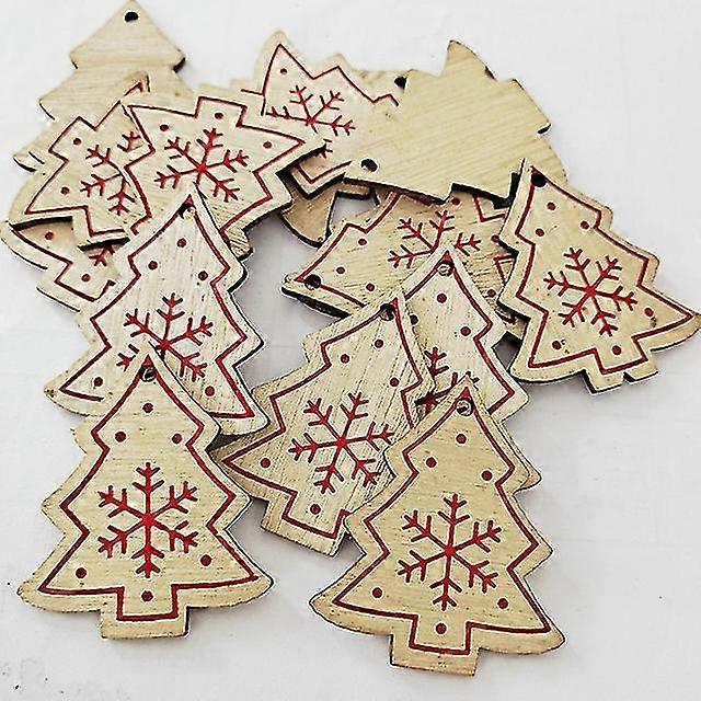 10stk / parti DIY Xmas Træ hængende vedhæng Jul Træ Ornamenter Kunsthåndværk Hjem 2024 Nytårsfest Indretning Forsyninger