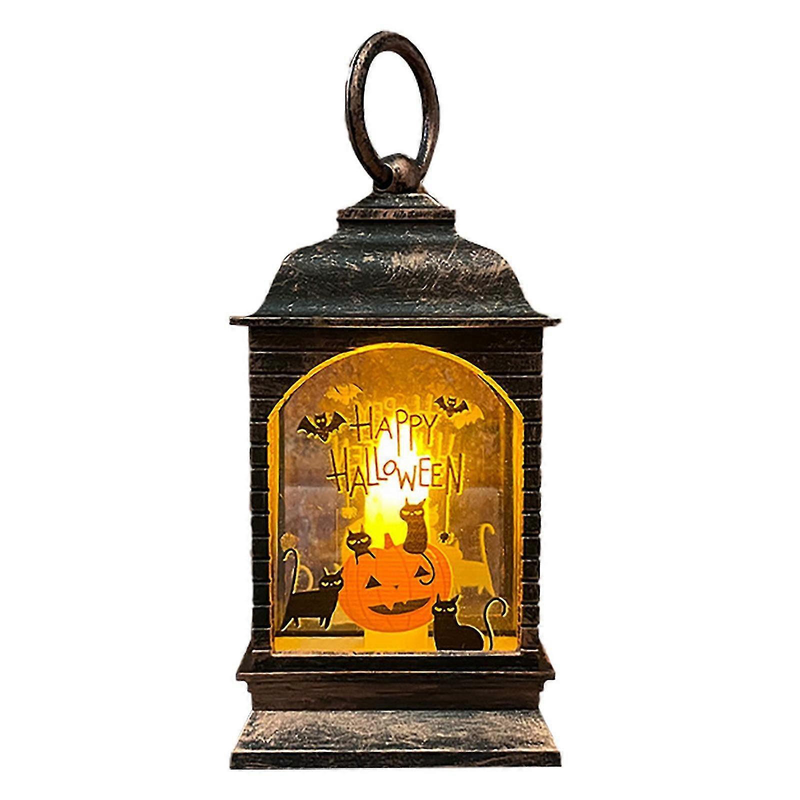 Halloween Light Lantern Windproof Pumpkin Lamp Party Night Decoration